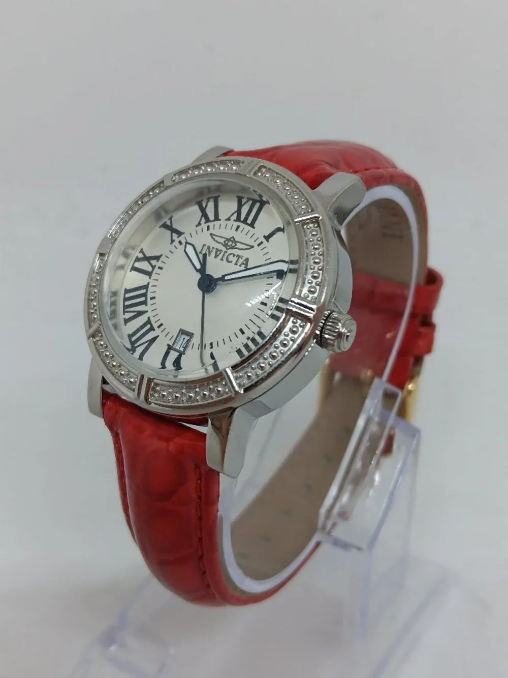 Invicta Wildflower 13967 Women's 33mm S/Steel Swiss Quartz Date Watch NEW BATT